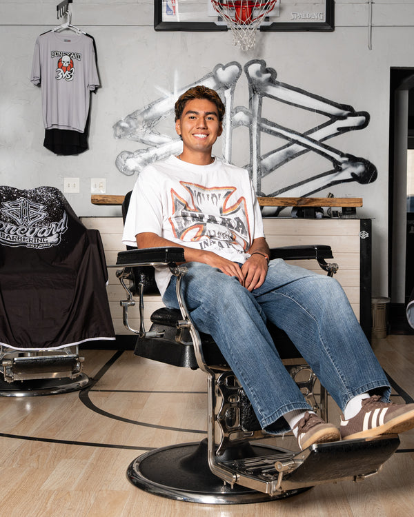 Justin Macedo, barber at Boneyard Barbering Ogden