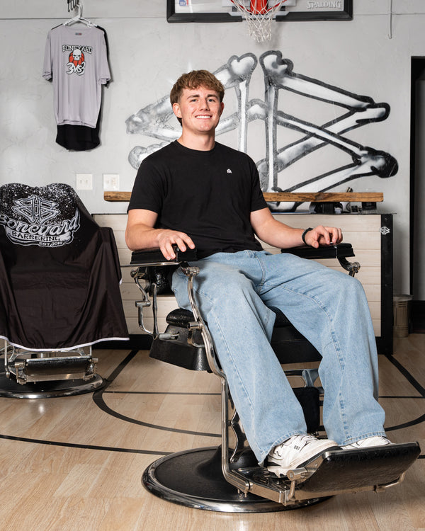 Tavin Nye, barber at Boneyard Barbering Ogden