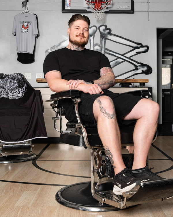 Kenyon Turner, barber at Boneyard Barbering Logan