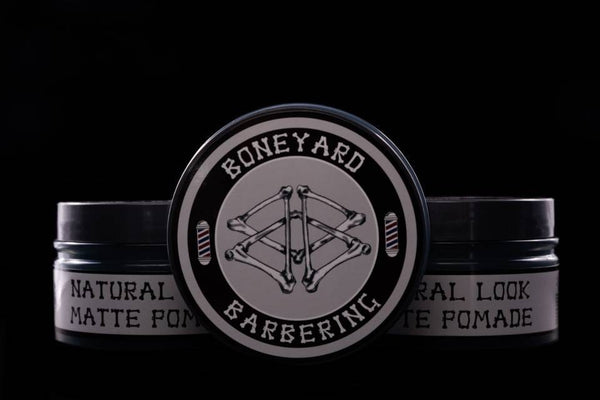 Two jars of Boneyard Natural Look Matte Pomade