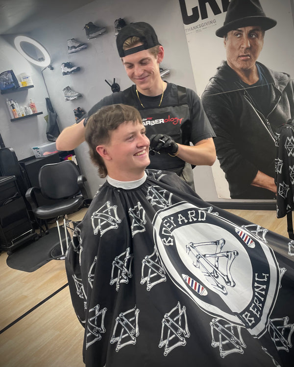 Xavier Little, barber at Boneyard Barbering Logan